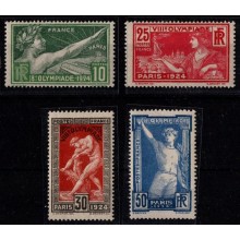 1924 - Frankrig - AFA 158-61 - Frimærker - Olympiade - Komplet sæt - Ustemplet.